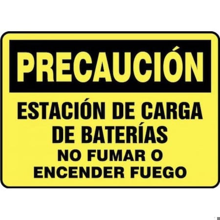 Accuform OSHA CAUTION Safety Sign BATTERY SHMELC640VP SHMELC640VP